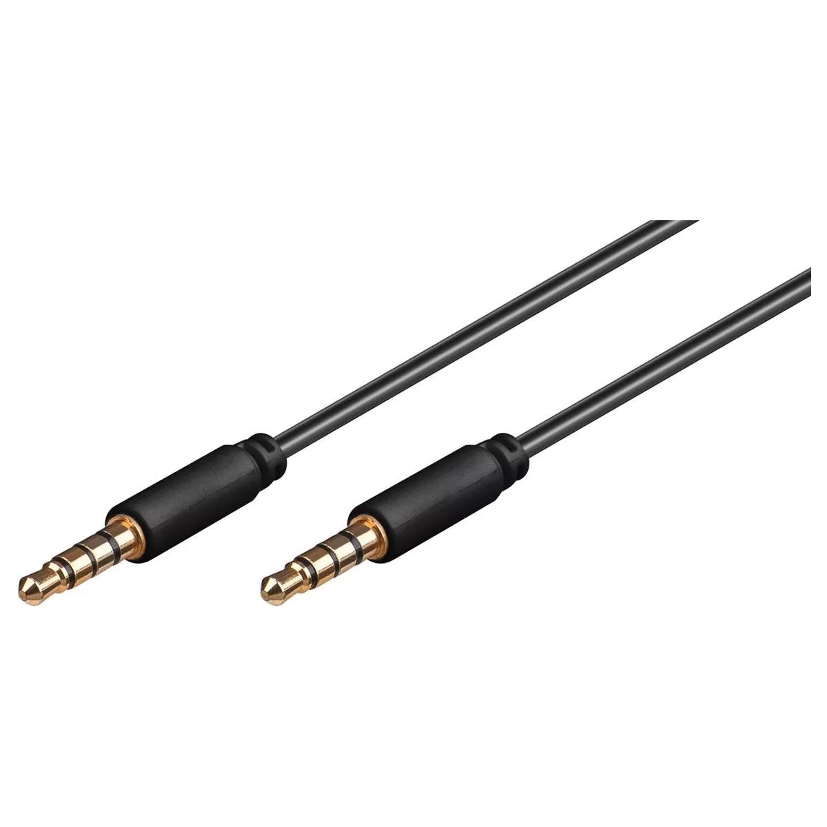 (imagem para) Cabo Jack 3.5mm (4 Pin) macho-macho - preto - 2.0m